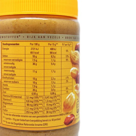 Calvé Pindakaas Stukjes Pinda / Crunchy Peanut Butter 650g