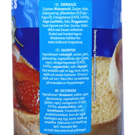 Bolletje Kryddere Naturel / Light Toasts 125g