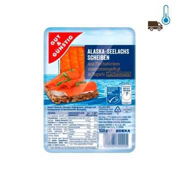 Gut&Günstig Alaska Seelachs Scheiben in Rapsöl / Lonchas de Salmón 100g