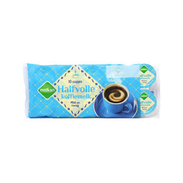 Melkan Halfvolle Koffiemelk Cups x10/ Milk Capsules