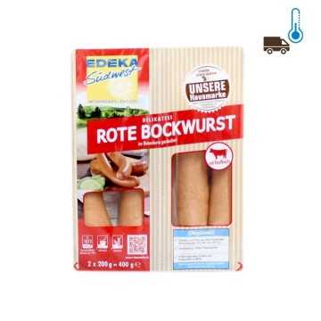 Edeka Rote Bockwurst x2 400g/ Red Sausage