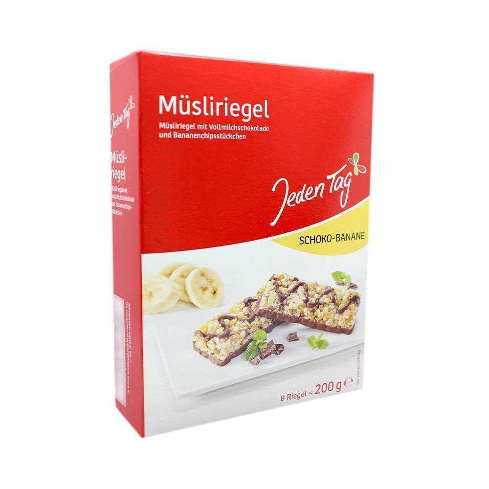 Jeden Tag Müsliriegel Choko-Banane x8 200gr/ Barrita Cereales Chocolate y Banana