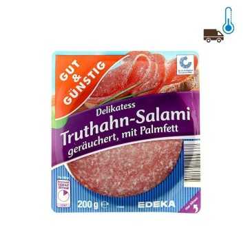 Gut&Günstig Truthahn-Salami Geräuchert / Salami de Pavo 200g