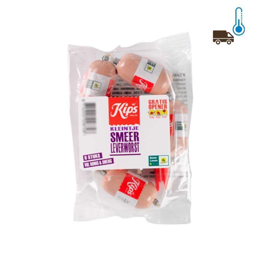 Kips Kleintje Smeer Leverworst x6 120g/ Pork Liver Patée