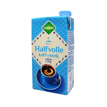 Melkan Halfvolle Koffiemelk / Semi Skim Milk for Coffee 465ml