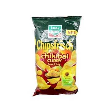 Funny-Frisch Chikibai Curry Chips / Patatas Curry Picante 175g