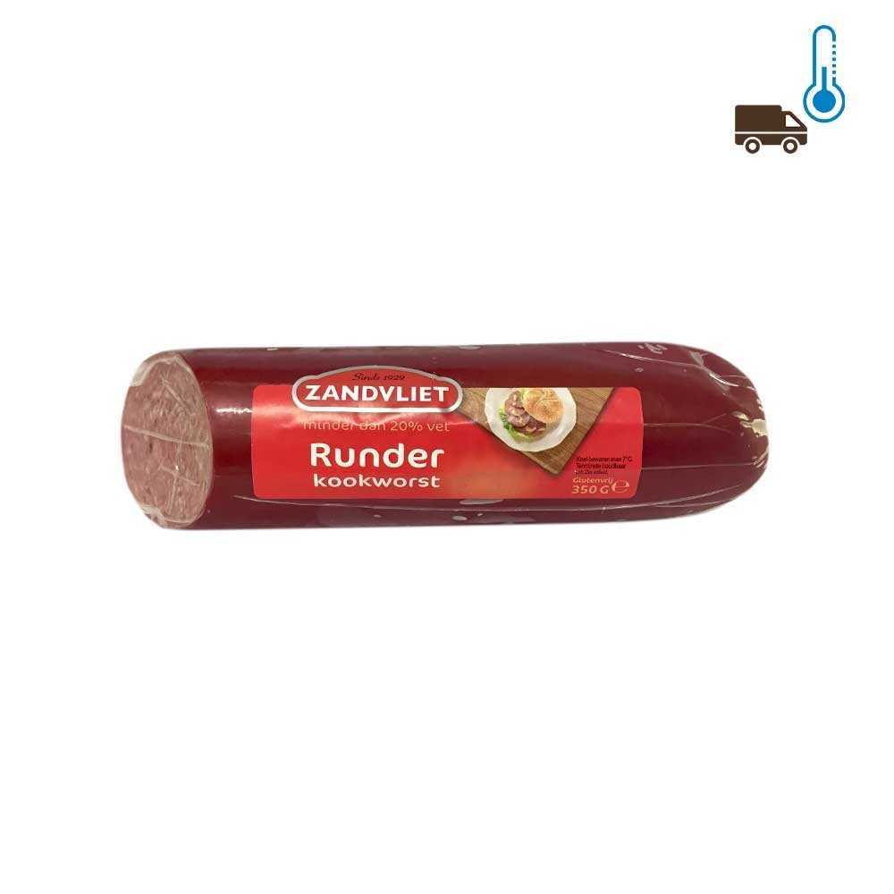 Zandvliet Runder Kookworst / Salchicha de Ternera Ahumada para Cocinar 350g