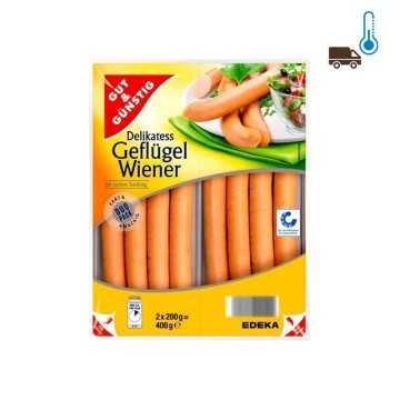 Gut&Günstig Geflügel Wiener / Salchichas de Pollo 2x200g