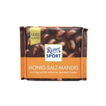 Ritter Sport Honig-Salz-Mandel / Chocolate con Almendras, Sal y Miel 100g