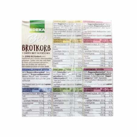 Edeka Bio Brotkorb Sorten 500g/ Breads Assortment