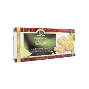 Campbells Ginger and Sicilian Lemon Pure Butter Cookies 125g