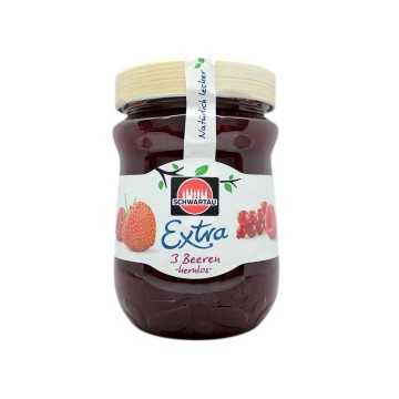 Schwartau Extra 3 Beeren Kernlos / Mermelada de 3 Bayas sin Semillas 340g