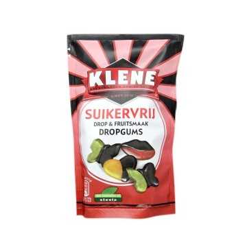 Klene Suikervrij Drop & Fruitsmaak Dropgums / Golosinas Sabor Regaliz y Frutas 100g