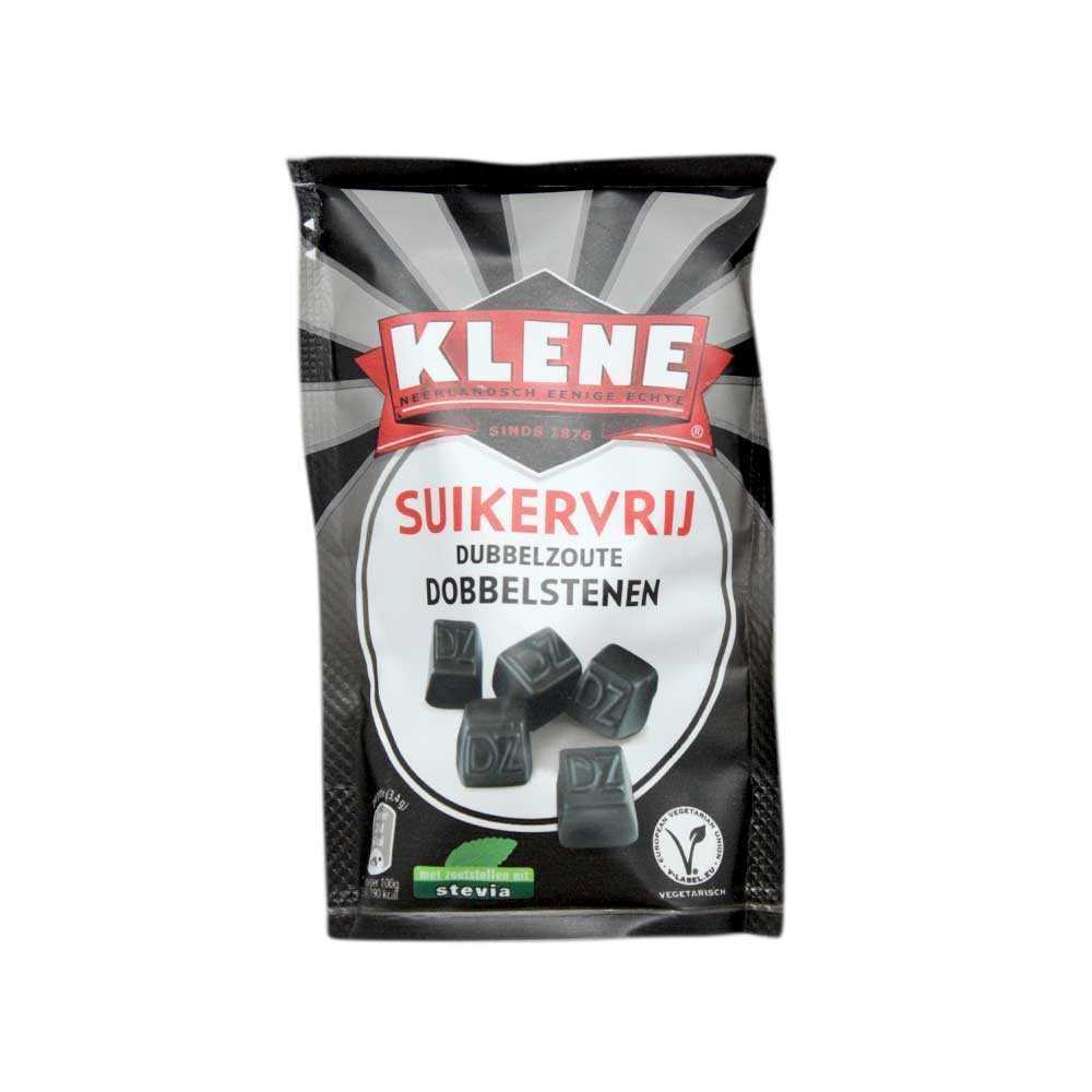 Klene Suikervrij Dubbelzoute Dobbelstenen 110g/ Double Salt Licorice