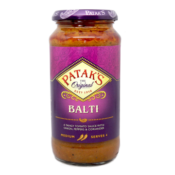 Patak's Balti Sauce Medium / Salsa de Tomate con Cebolla, Pimientos y Especias 450g