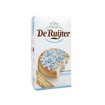 De Ruijter Blauwe en Witte Muisjes 280g/ Blue and White Sugar Pearls