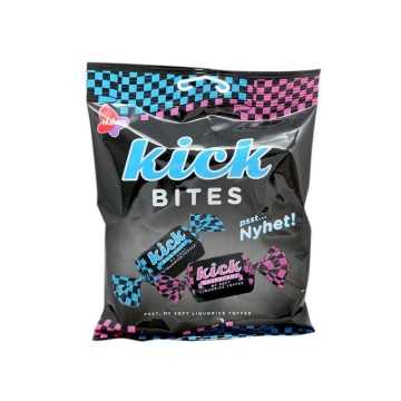 Malaco Kick Bites Raspberry&Sea Salt Soft Liquorice Toffees 120g