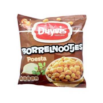 Duyvis Borrelnootjes Poesta 300g/ Cacahuetes Crujientes Sabor Cebolla y Hierbas