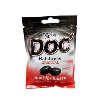 Nidar Doc' Halslinser Original 60g/ Caramelos de Regaliz