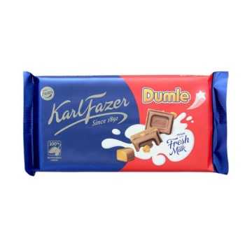 Fazer Milk Chocolate with Dumle 145g/ Chocolate con Leche y trozos de Caramelo