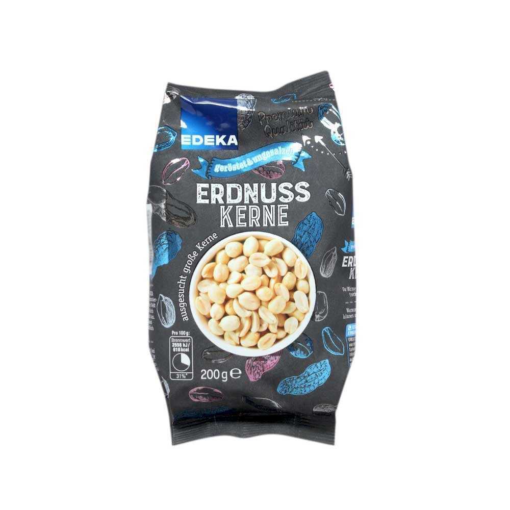 Edeka Erdnusse Kerne Gerostet&Ungesalzen 200g/ Natural Roasted Peanuts