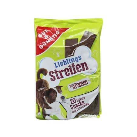 Gut&Günstig Lieblings Streifen Reich an pansen x20/ Snack para Perros