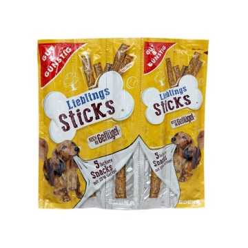 Gut&Güsntig Lieblings Sticks Reich an Gelflügel x5/ Snack para Perro con Pollo