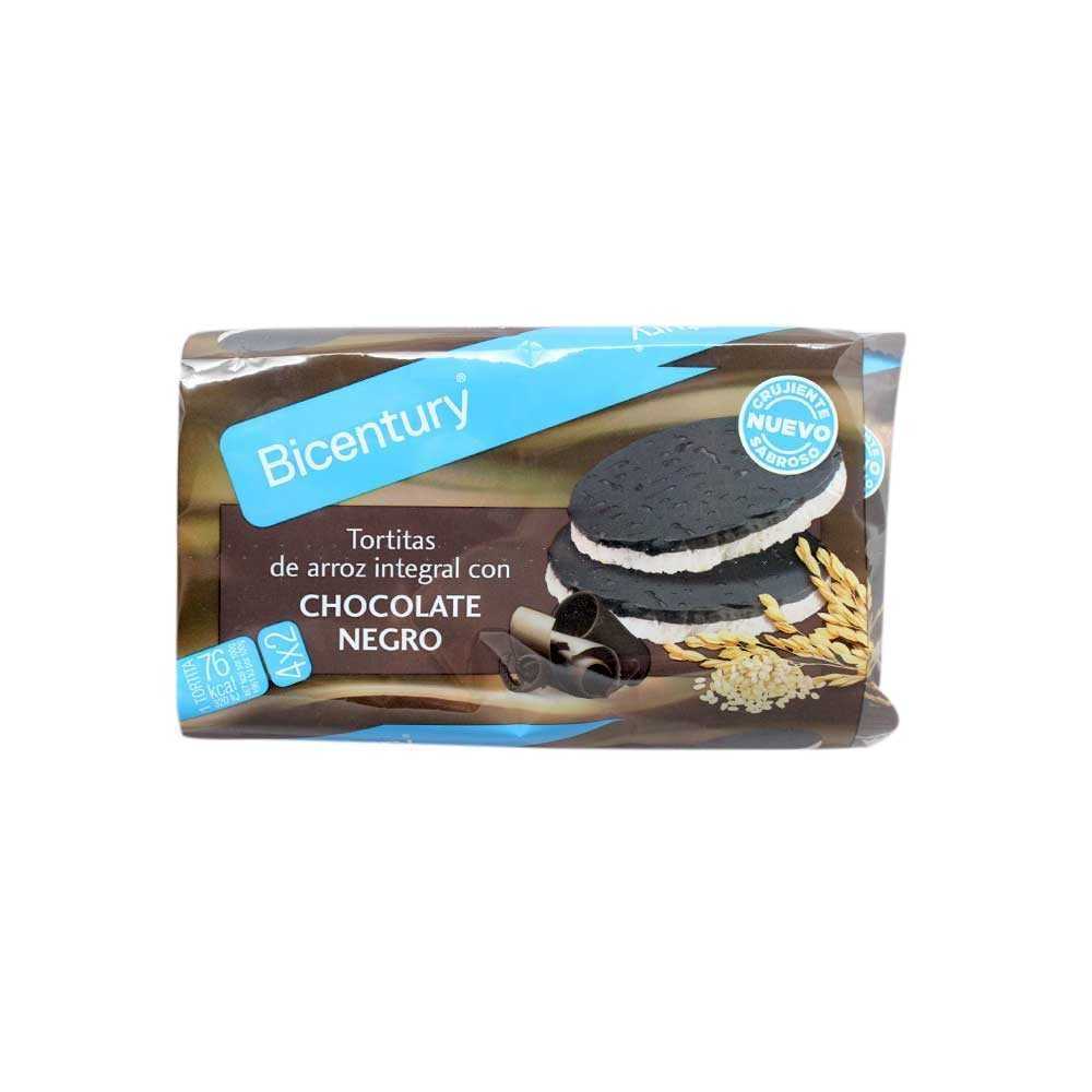 Bicentury Tortitas Arroz Integral con Chocolate Negro 4x2 130g