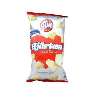 Olw Hjärtan Ost & Lök / Aperitivo de Queso 100g