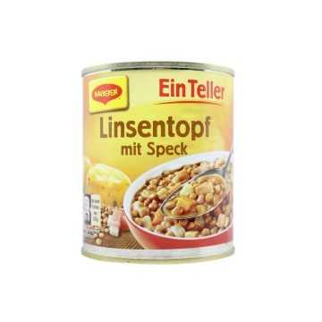 Maggi Ein Teller Linsentopf mit Speck / Guiso de Lentejas con Tocino 305ml