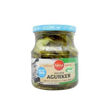 Nora Skivede Agurker / Pepinillos en Rodajas 580g