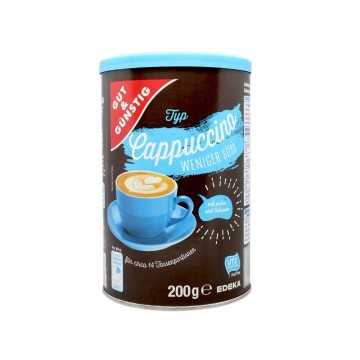 Gut&Günstig Cappuccino weniger süß Getränkepulver / Cappuccino Menos Dulce 200g