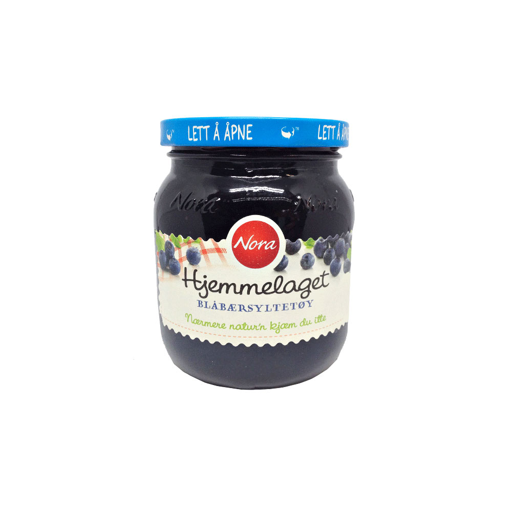 Nora Blåbærsyltetøy Hjemmelaget / Blueberry Jam 400g