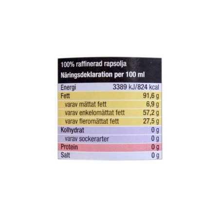 Zeta Rapsolja 500ml/ Rapeseed Oil