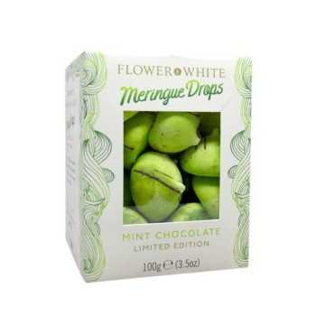 Flower&White Meringue Drops Mint Chocolate / Merengues con Sabor Menta 100g