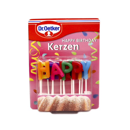 Dr.Oetker Happy Birhtday Kerzen / Velas Feliz Cumpleaños