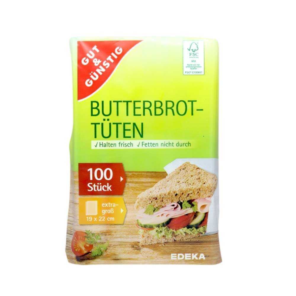 Gut&Günstig Butterbrottüten / Bolsas para Bocadillo x100