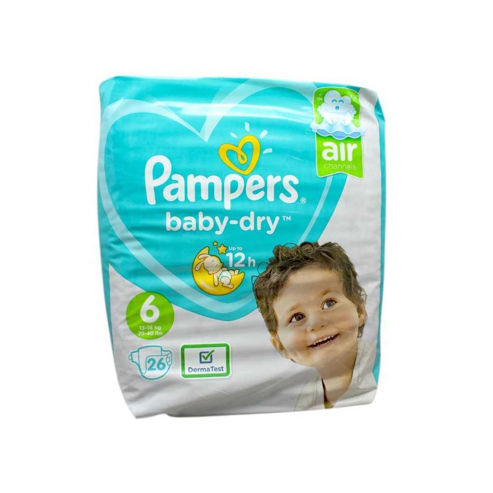 Pampers Baby-Dry nº6 / Pañales Talla 6 x26