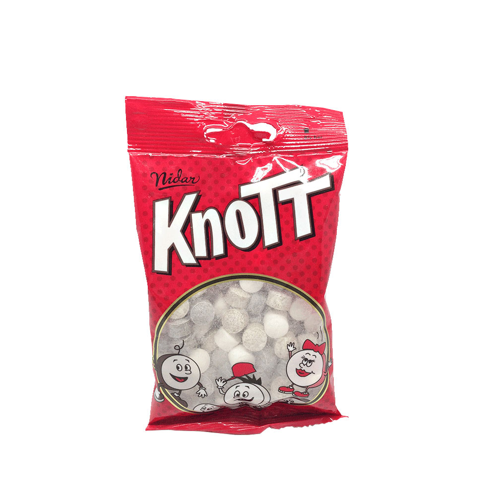 Nidar Knotts 90g/ Liquorice and Mint Candies Mix