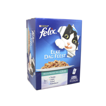 Felix Elke Dag Feest Vis in Gelei / Comida para Gato de pescado 12x100g