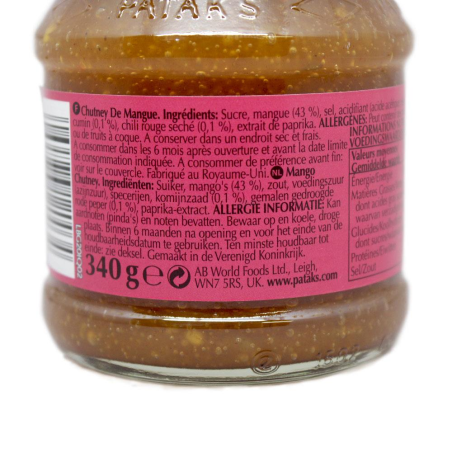 Patak's Sweet Mango Chutney 340g