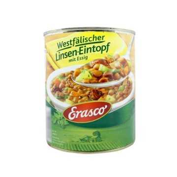 Erasco Westfälischer Linsen-Eintopf mit Essig / Lentejas con Vinagre Estofadas 800g