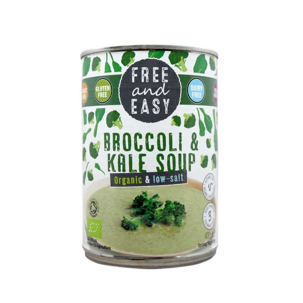 Free&Easy Organic Broccoli Kale Soup / Sopa Orgánica de Brócoli y Col Rizada 400g