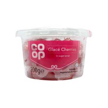 Coop Glacé Cherries in Sugar Syrup 200g