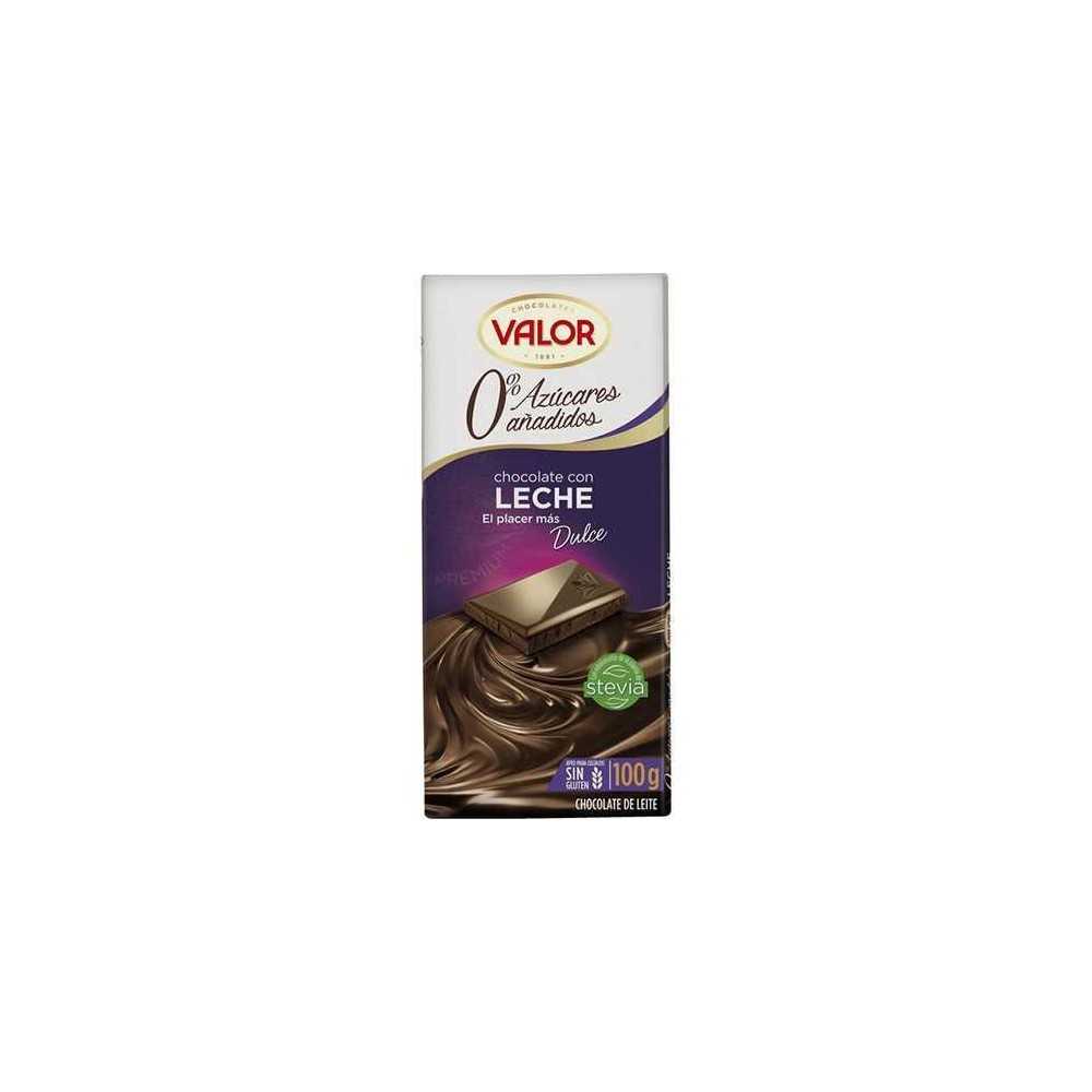 Valor Chocolate Leche 0% Azúcar 125g/ Milk Chocolate Sugar-free