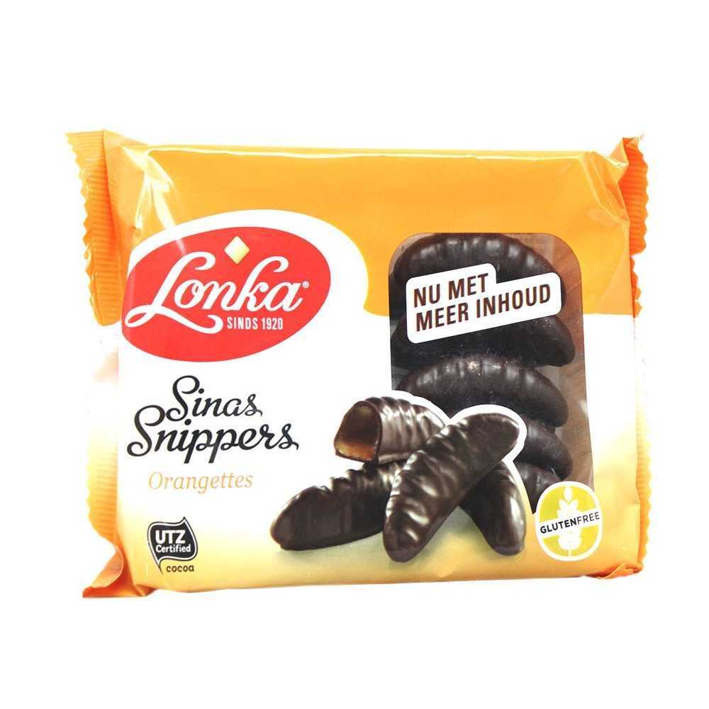 Lonka Sinas Snippers Orangettes 244g/ Chocolate Orange Gummies