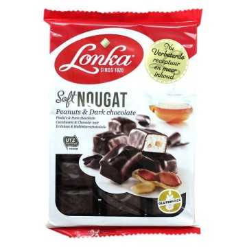 Lonka Soft Nougat Peanuts&Dark Chocolate / Dulce de Almendra con Cacahuetes y Chocolate Negro 220g