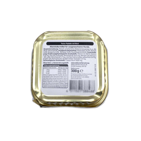 Edeka Pastete mit Rind / Comida para Perro con Ternera 300g