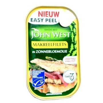 John West Makeerelfilets met Zonnebloemolie 85g/ Filetes de Caballa con Aceite Girasol