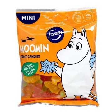 Fazer Mini Moomin Fruit Candies / Golosinas sabor Frutas 80g